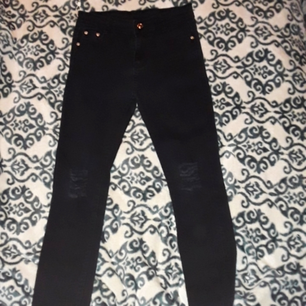 ripped black pants